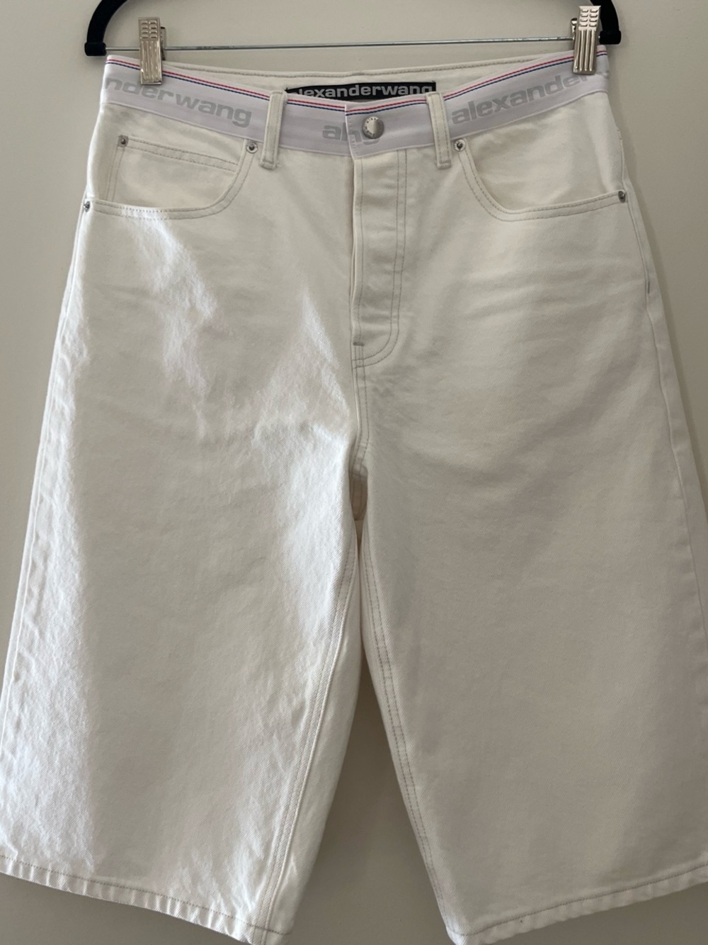 Alexander Wang white long shorts
